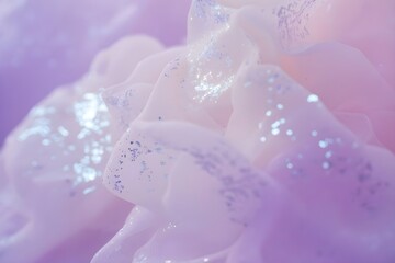 Fototapeta premium Ethereal soft pastel fabric with shimmering glitter accents lavender pink