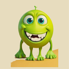 funny green alien fruits