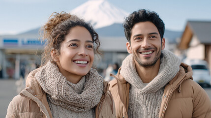 couple in winter wear