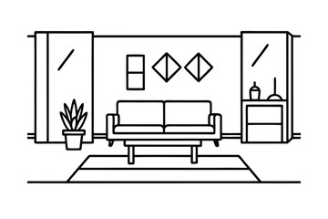 Living Room With Aquamarine Color Theme