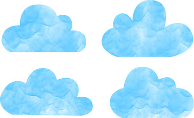 vector clouds set