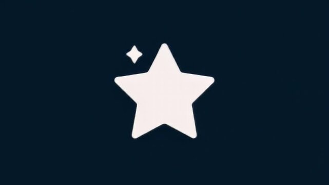 White star and small diamond shape on dark blue background, simple and modern