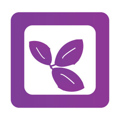 gradient leaf icon vector illustration