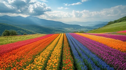 On a golden spring day, Tipilipi’s grand garden extends endlessly across the land, colorful fields in provence