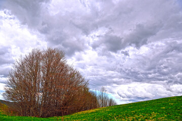 panorama near the house of the Roman Ligurian Apennines Monte Antola Italy