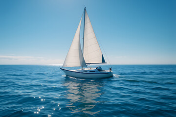 Fototapeta premium sailing boat on the sea