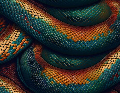 anaconda snake skin seamless pattern