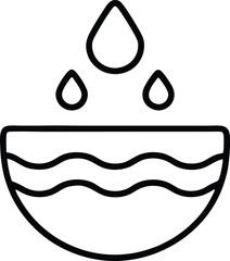 chlorine treatment vector icon.