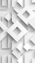 Fototapeta premium Modern white and light grey square overlapped pattern on background with shadow. white background. Minimal geometric white light background abstract design. Elegant white and grey.