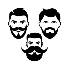 Beard styles guide different facial hair shapes mustache and beard trends for men black and white art