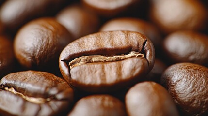 Texture from a lot of Dark roast coffee beans