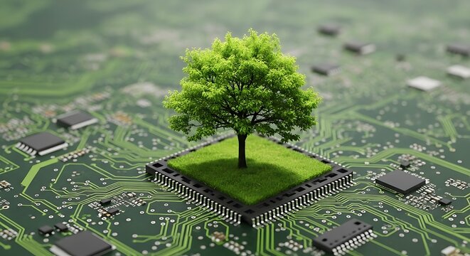 Green Technology and Sustainable Computing: A Tree Growing on a Circuit Board