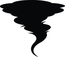 tornado  black silhouette vector,tornado  icon illustration