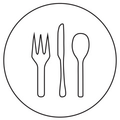 icon spoon fork plate