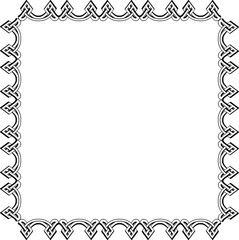 Vintage Ornamental Frame – Elegant Black Vector Border, PNG, 300 DPI 
