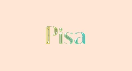 Pisa name isolated. Pisa graffiti. Pisa typography. Pisa graphic bold name. World's famous countries and cities' names illustration. Graphic vector design in jpg format.
