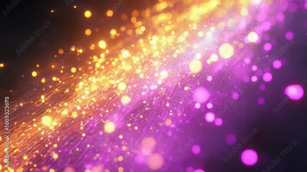 Poster vibrant colorful abstract background with bright lights and glowing particles in motion for creative