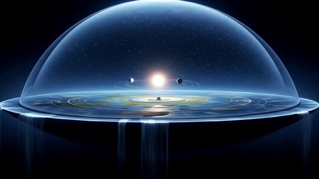 Flat Earth Model Celestial Sphere Orrery Sun Moons Orbiting