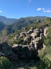 Obraz premium Views of the rugged Mountains with Greenery