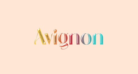 Avignon name isolated. Avignon graffiti. Avignon typography. Avignon graphic bold name. World's famous countries and cities' names illustration. Graphic vector design in jpg format.

