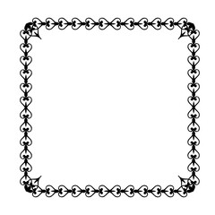 Vintage Ornamental Vector Frame – Elegant Black Vector Border, SVG