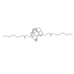 Honey dripping icon   continuous one line drawing of outline vector illustration