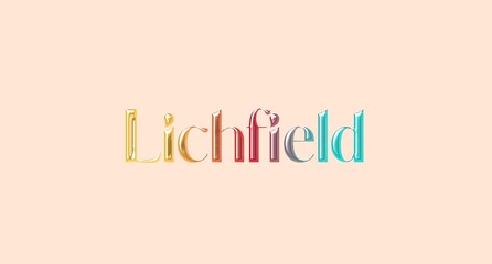 Lichfield name isolated. Lichfield graffiti. Lichfield typography. Lichfield graphic bold name. World's famous countries and cities' names illustration. Graphic vector design in jpg format.
