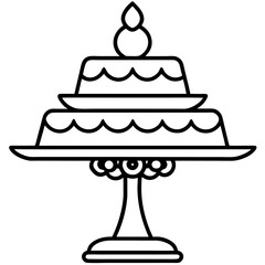 Cake Topper Stand vector