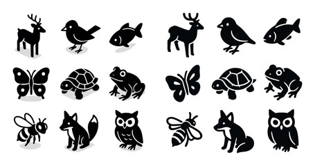 Fototapeta premium Ecology Icon Grid