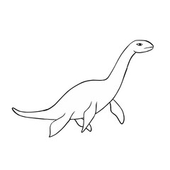 Line Cartoon plesiosaurus
