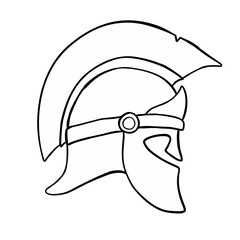 Line Spartan helmet greek