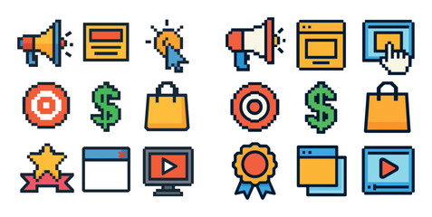 Pixel Art Social Icons