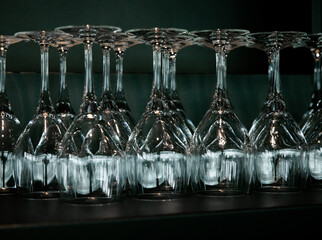 glasses on the counter