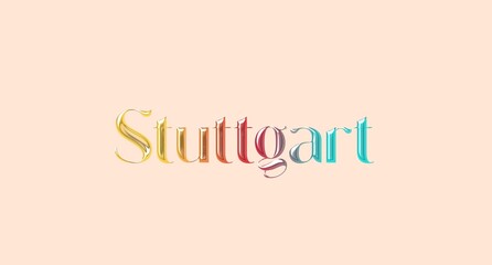 Stuttgart name isolated. Stuttgart graffiti. Stuttgart typography. Stuttgart graphic bold name. World's famous countries and cities' names illustration. Graphic vector design in jpg format.	