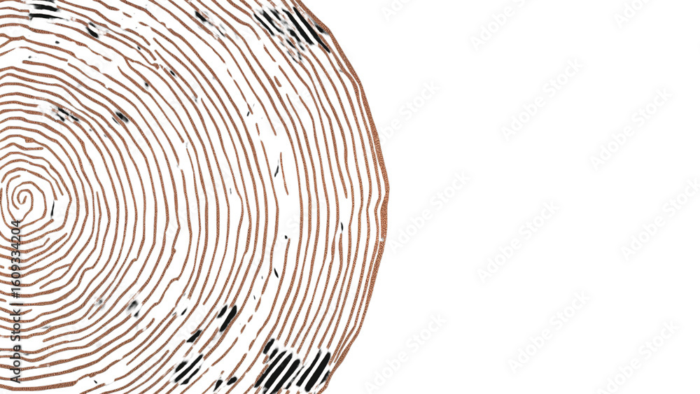 Poster abstract golden concentric lines forming a spiral shape on an isolated transparent backdrop