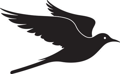 Fototapeta premium Minimalist Bird Shadow Set for DIY and Craft Use