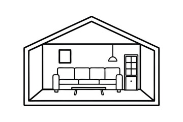 Studio Layout With Tiny Kitchen Visible