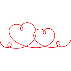 Red Heart Line Divider