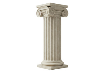 Isolated Stone Column with Intricate Carvings