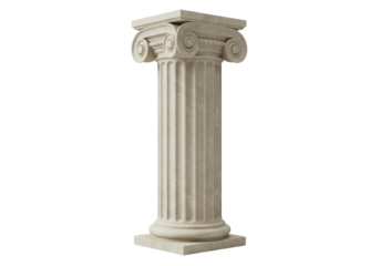 Isolated Stone Column with Intricate Carvings