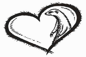 Obraz premium sketch of heart