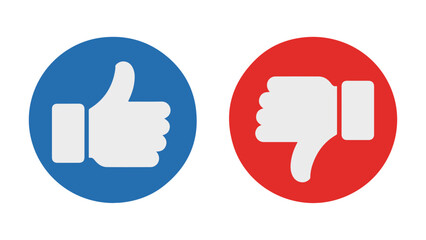 like and unlike thumbs up and down feedback buttons