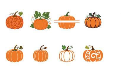 Fall Pumpkin Clipart Bundle
