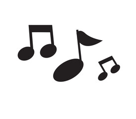minimalist music symbol flat design