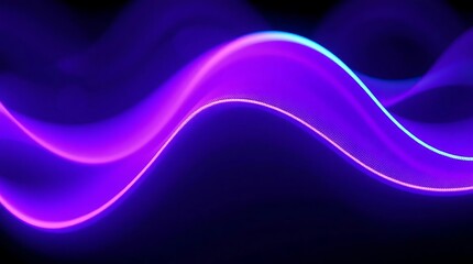 Elegant Silk-like Curves of Light | Abstract Luxury Background Design, Abstract Glowing Waves of Pink and Purple Light on a Dark Background