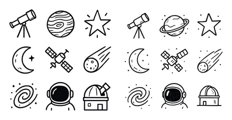 Astronomy Icon Grid