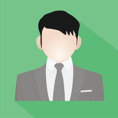Businessman icon on green  background vector illustration	
