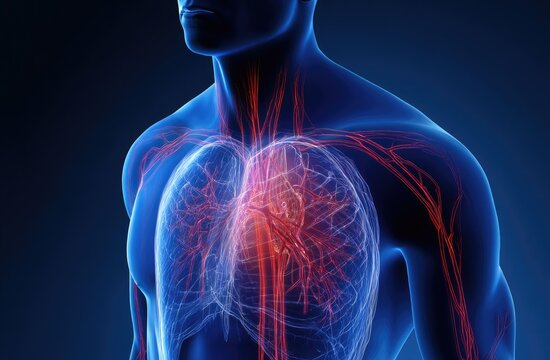 3D anatomical model of the human chest