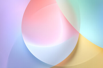 Pastel Overlapping Abstract Shapes with Soft Light and Curves – Modern Background