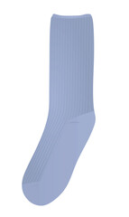 Blue retro sock. vector illustration	
